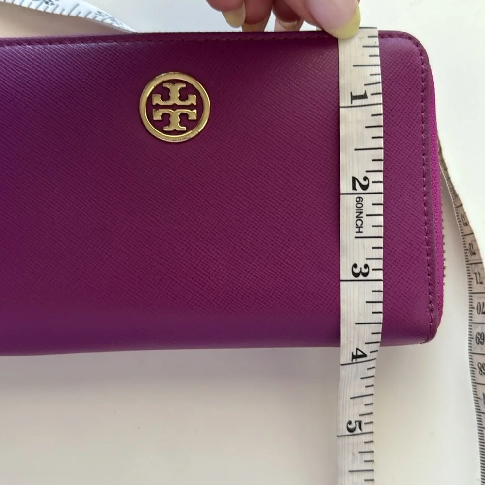 EUC Tory Burch Dena Leather Zip Continental Clutch Wallet - Picture 6 of 9